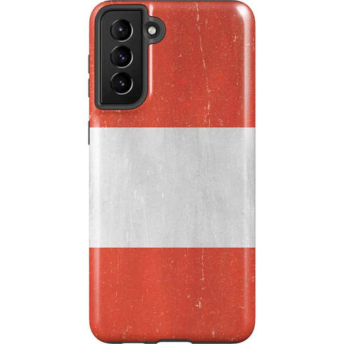 Peru Flag Distressed Galaxy S21 Plus 5G Pro Case